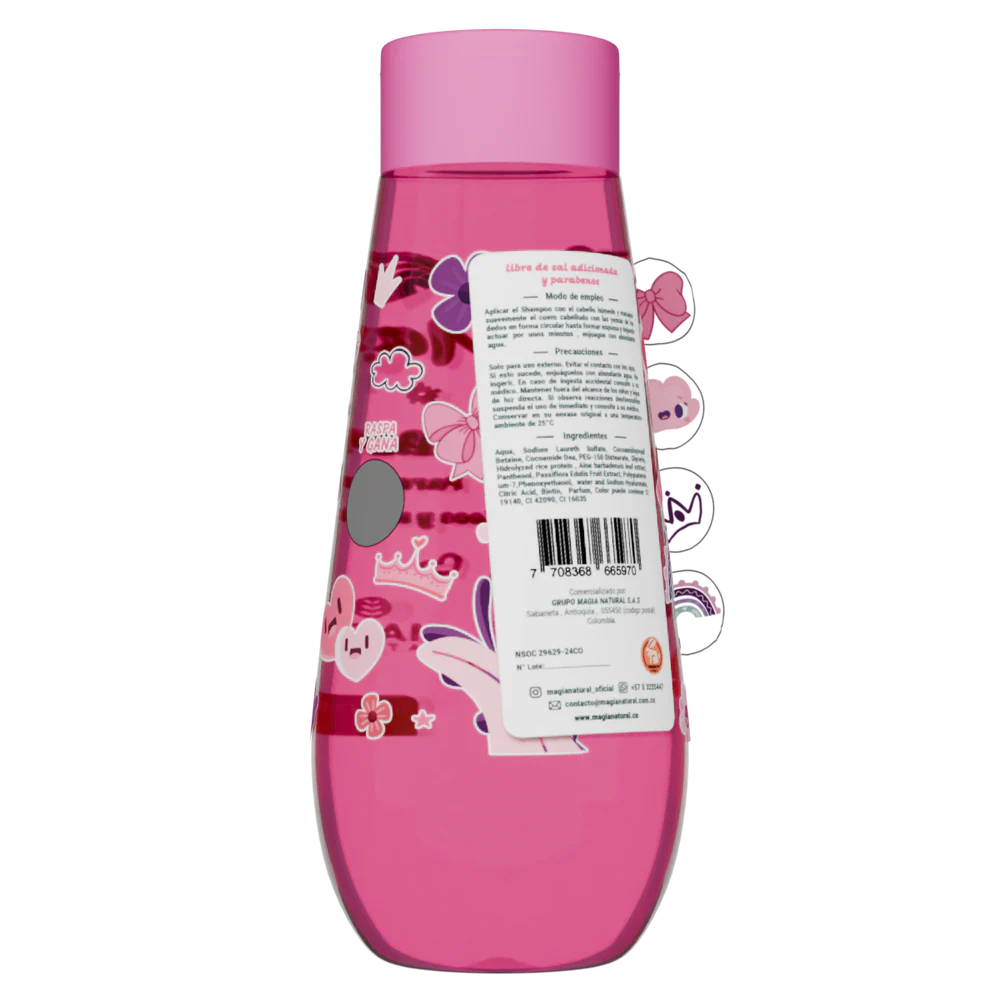 Shampoo para Niñas de Crecimiento con Arroz y Maracuyá