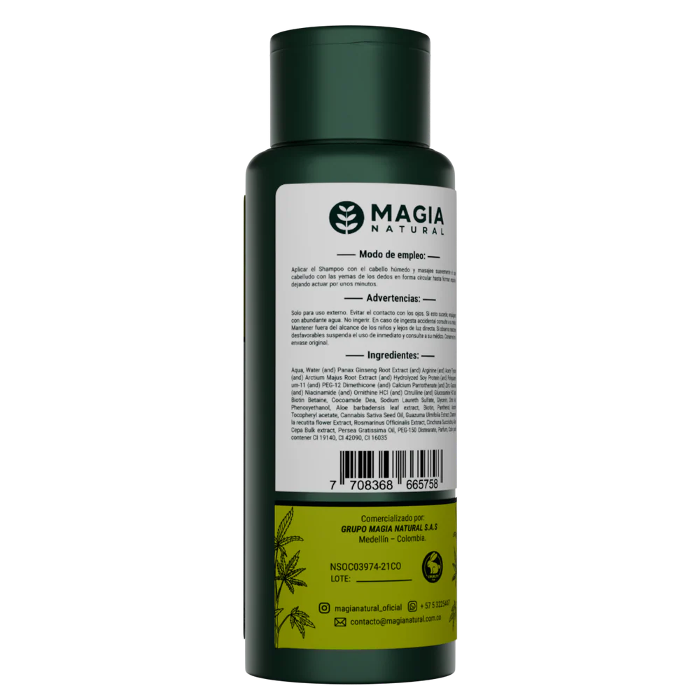 Shampoo Anticaída para Hombre con Aguacate y CBD