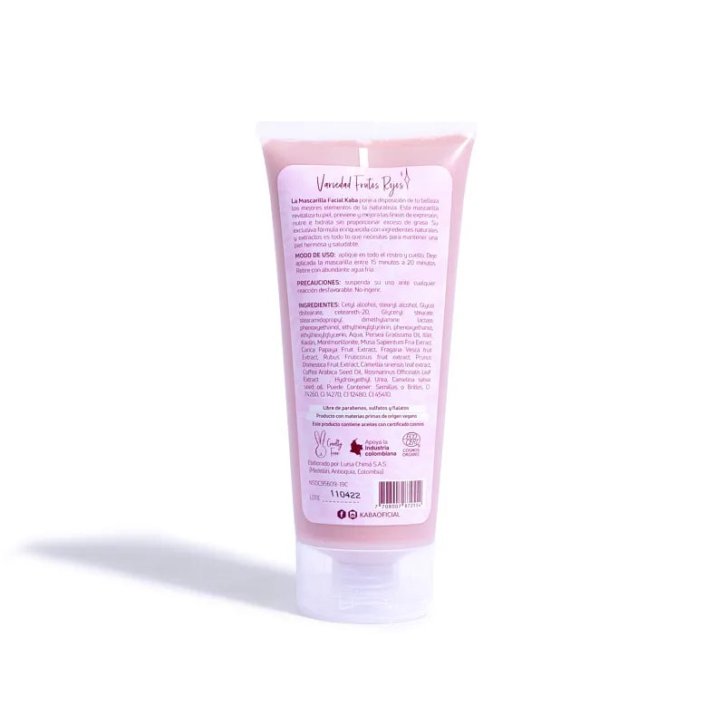 Mascarilla Facial de Frutos Rojos Kaba 200 mL