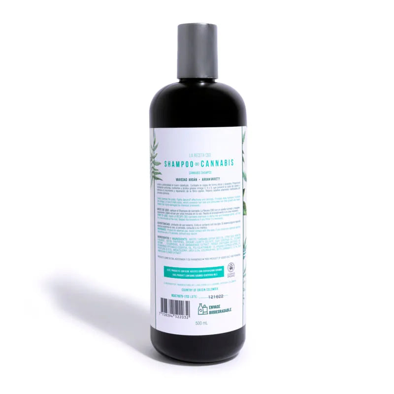 Shampoo de Argán Para Cabello Seco La Receta 500 mL
