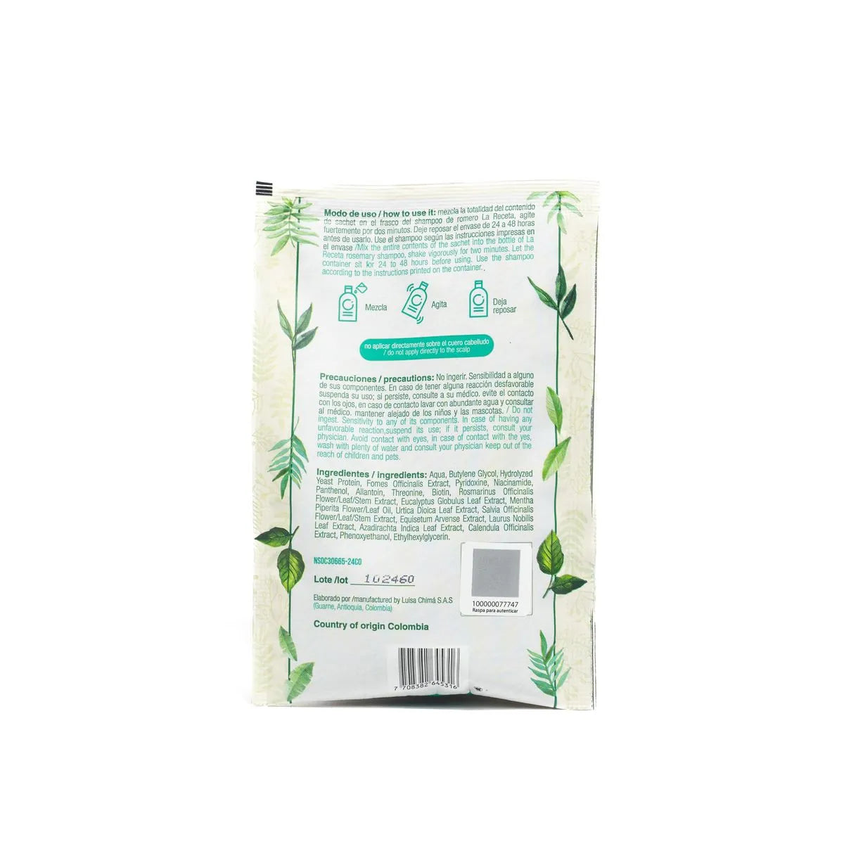 Bomba antigrasa para el cabello