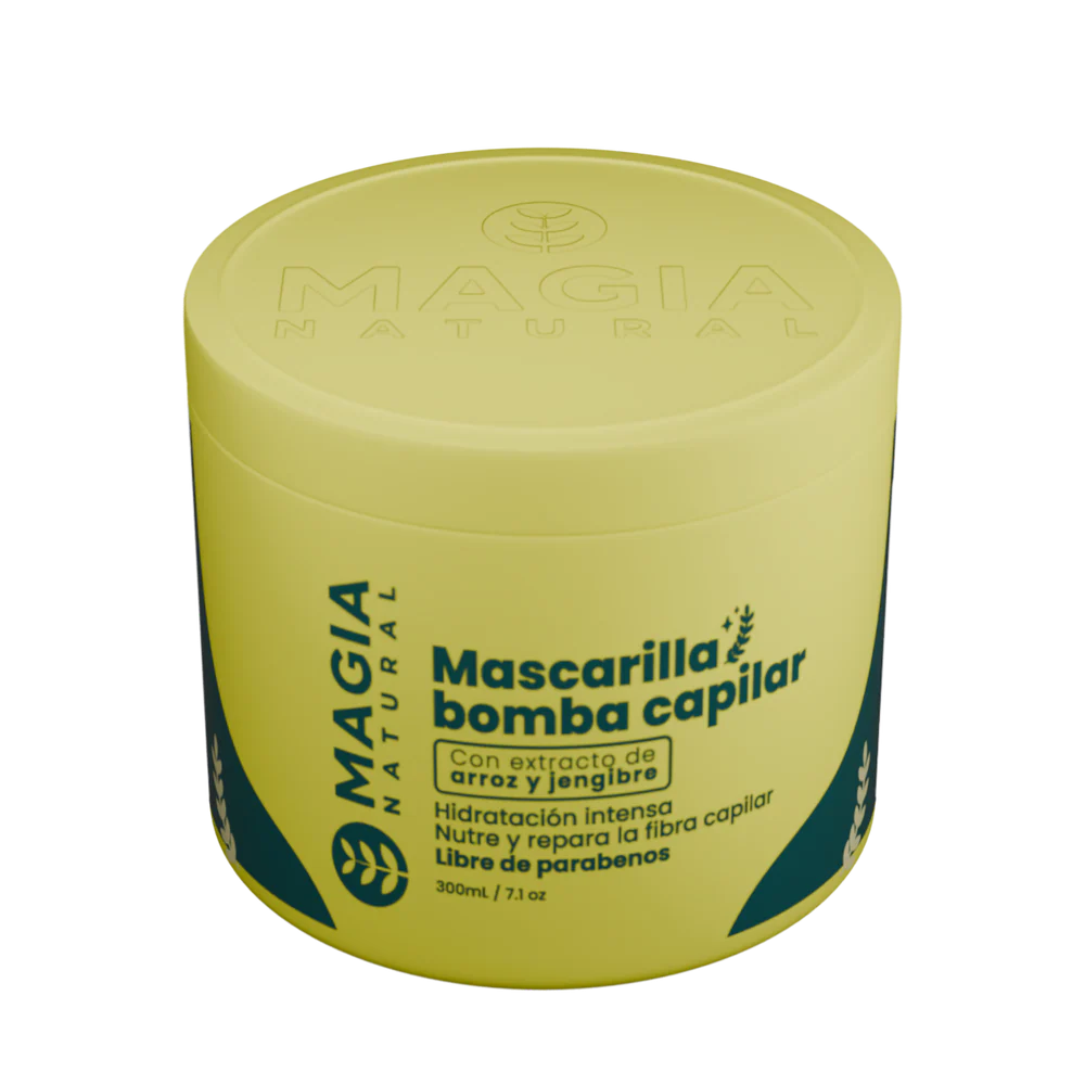 Mascarilla Hidratante y Selladora con Arroz y Jengibre Bomba Capilar