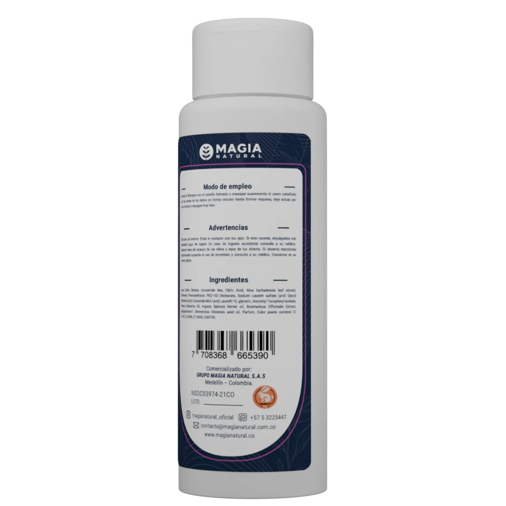 Shampoo Matizante y Nutritivo para Canas con Biotina y Aguacate