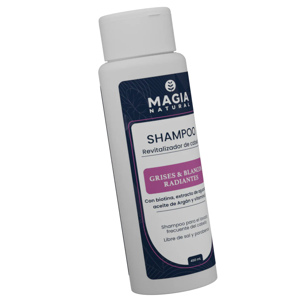 Shampoo Matizante y Nutritivo para Canas con Biotina y Aguacate