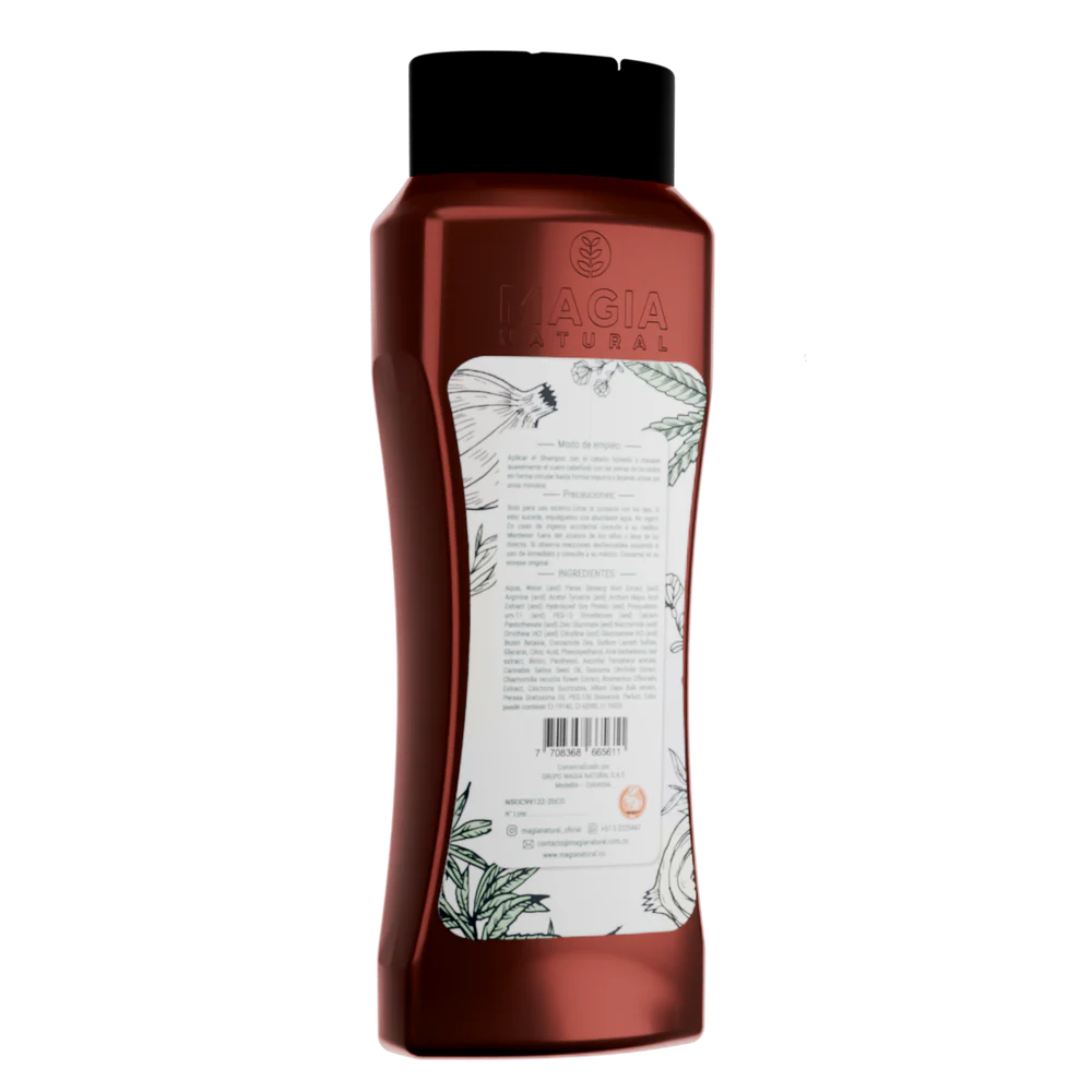Shampoo Antigrasa y Anticaída con Cebolla y Cannabis