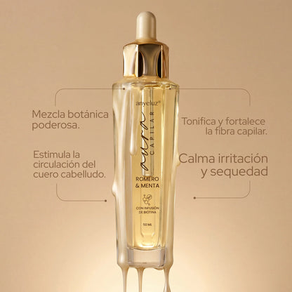 AURA CAPILAR: ACEITE CAPILAR CON ROMERO Y MENTA