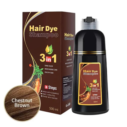 Shampoo Cubre Canas Meidu 3 En 1 Tinte Cabello - Castaño Claro