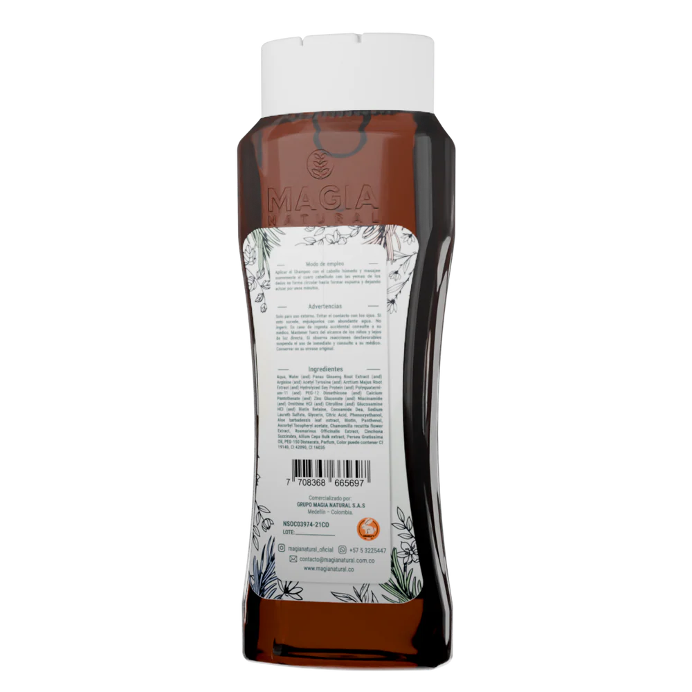 Shampoo Estimulante de Crecimiento con Romero y Quina