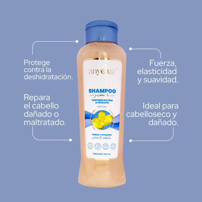 SHAMPOO CON GUSANO DE SEDA ANYELUZ