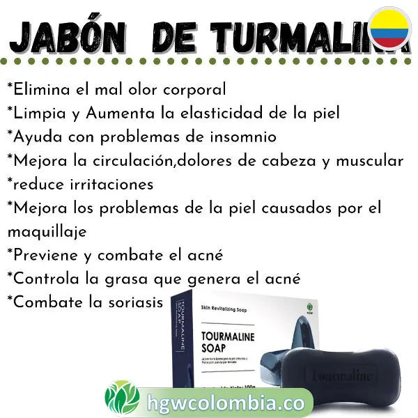 Jabón de Turmalina HGW 🧼 | Piel Suave Antiacné y Antigrasa