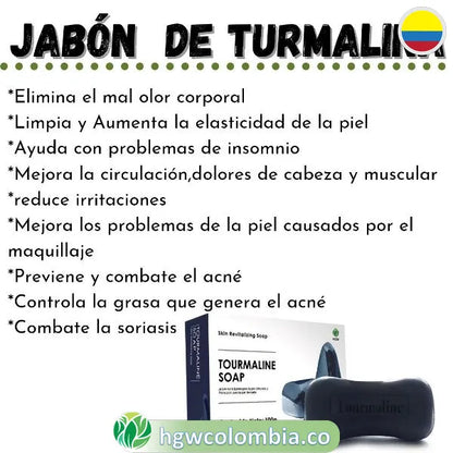 Jabón de Turmalina HGW 🧼 | Piel Suave Antiacné y Antigrasa