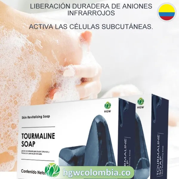 Jabón de Turmalina HGW 🧼 | Piel Suave Antiacné y Antigrasa