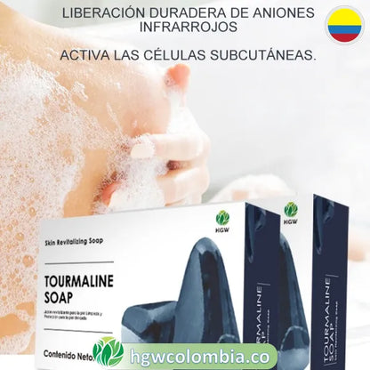 Jabón de Turmalina HGW 🧼 | Piel Suave Antiacné y Antigrasa