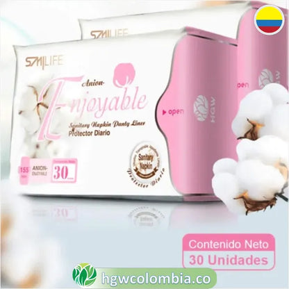 Protectores Diarios HGW 🌸 | Respirables Con Turmalina y Aniones
