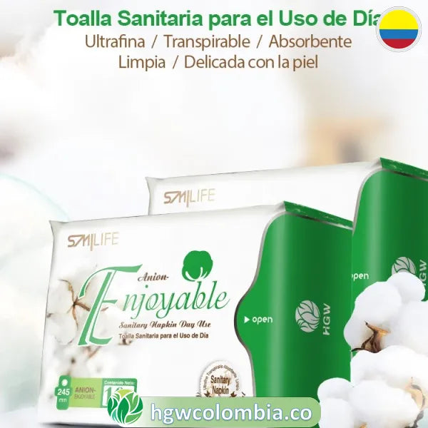 Toallas Higiénicas Día HGW 🌸 | Con Banda de Turmalina y Confort